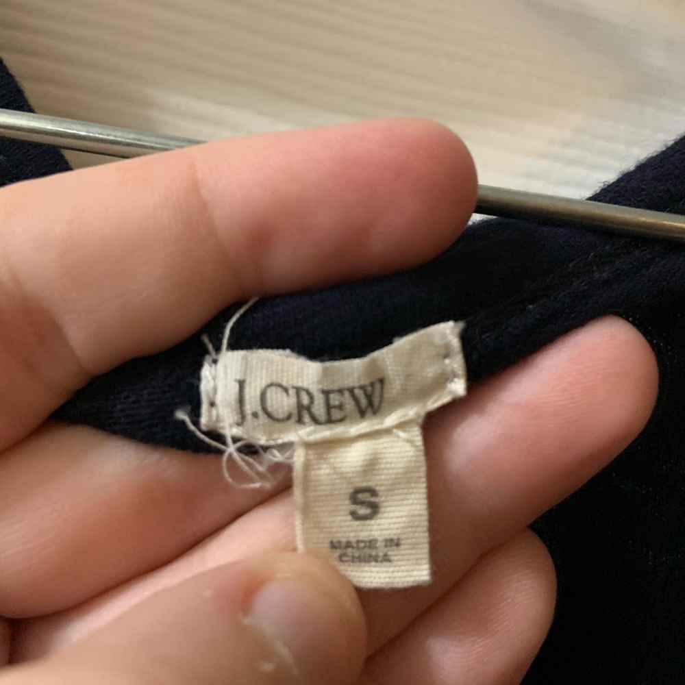 J.Crew Navy Blue Tiered Dot Tank Top Size Small - Picture 2 of 7